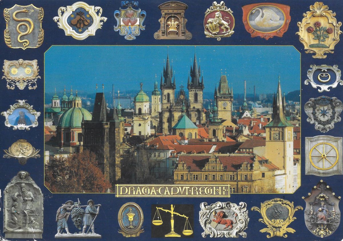 Prague, Postcards, correspondence, photography, design