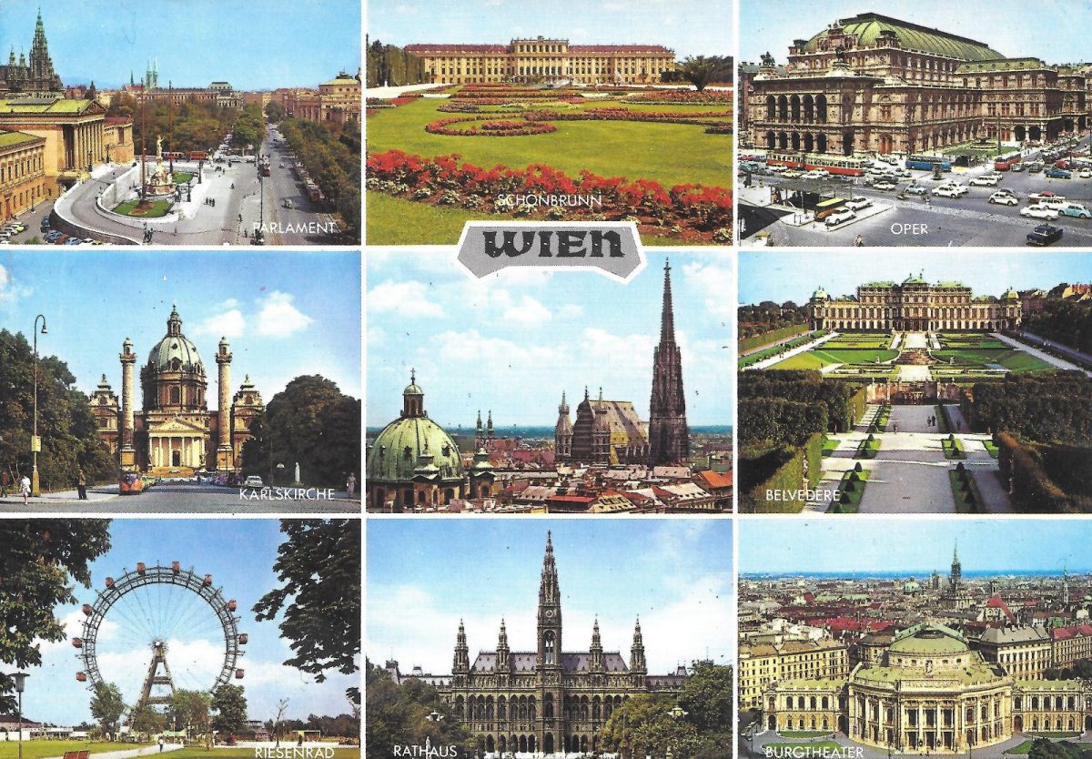 Vienna, Austria, Postcards, correspondence, photography, design