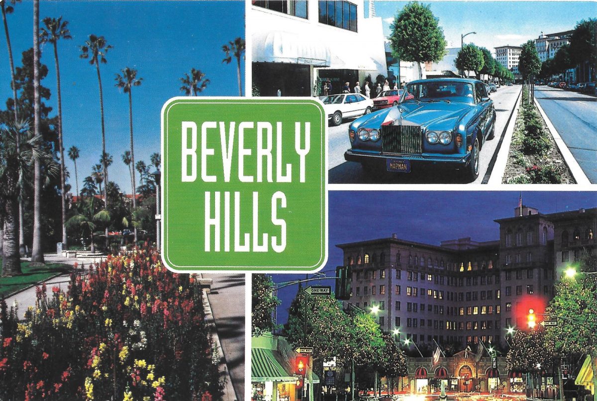 Beverly Hills, Postcards, correspondence, photography, design
