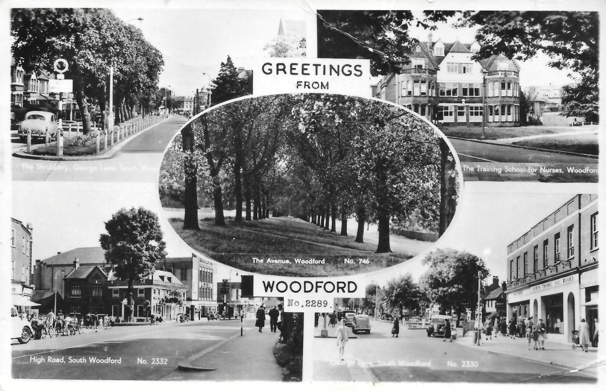 Postcards, London, correspondence, photography, design, Woodford