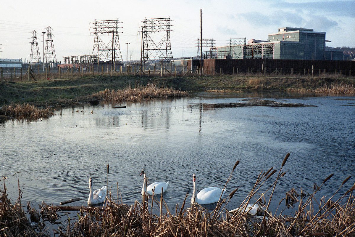 The view towards Dunston Power Station (now gone) in 1987