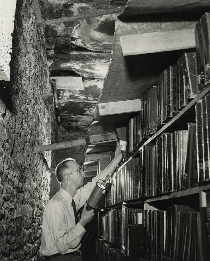  Retrieving a book from subcellar storage at Old Main Library