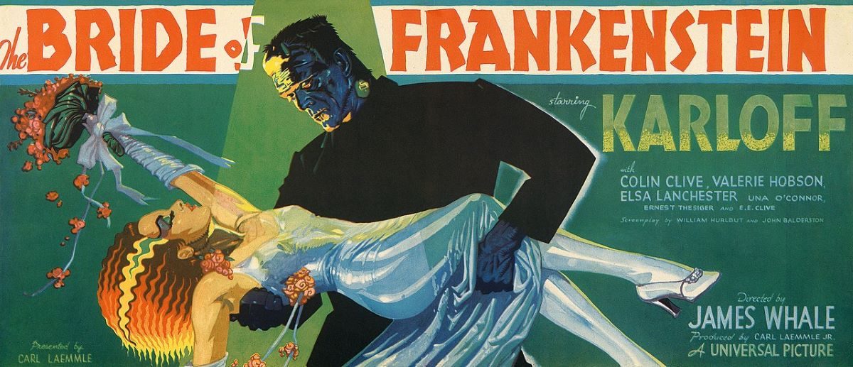 Boris, Karloff, Elsa Lancaster, Colin Clive, Mary Shelley, Frankenstein, film, horror movies, movie posters, 1930s
