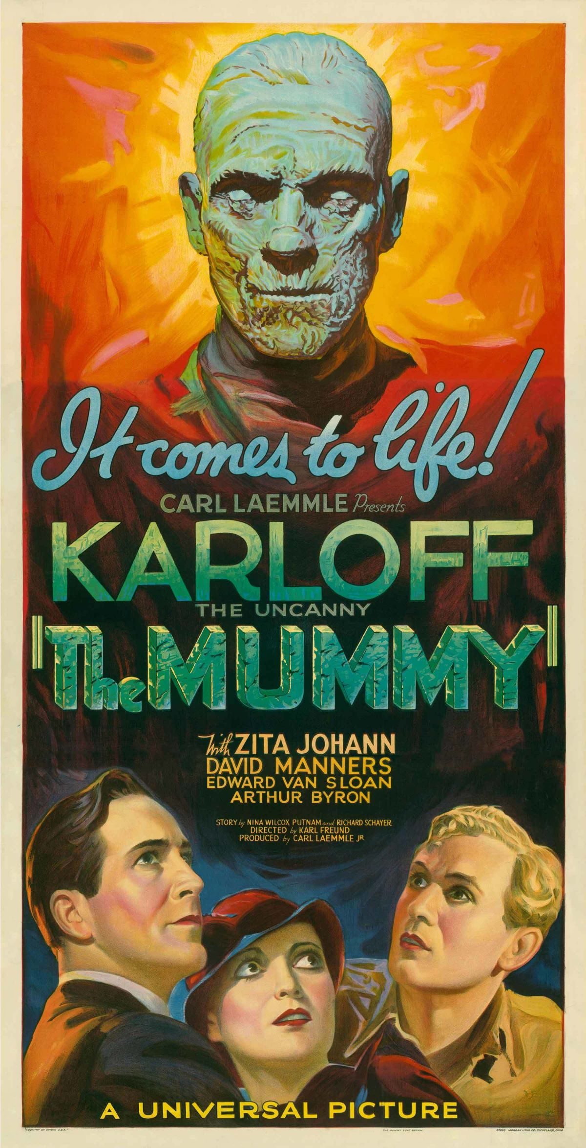 The Mummy, Boris Karloff, Karoly Grosz, film posters, design, horror movies