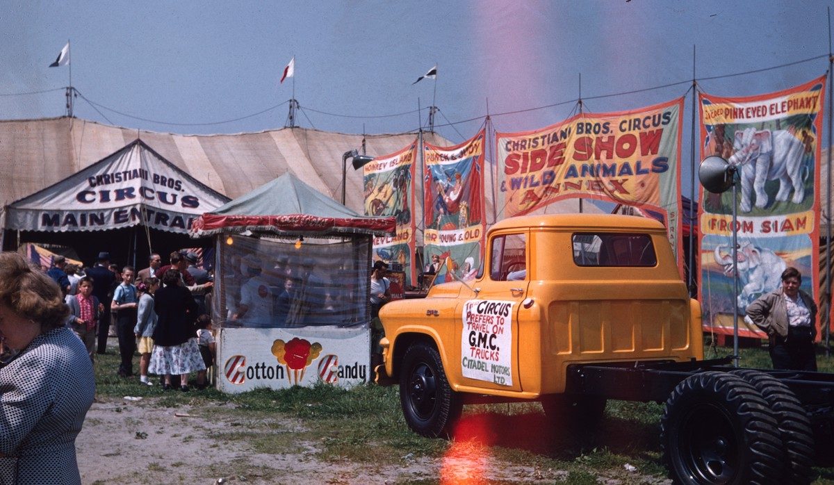 Circus Performers 1950s Kodachrome