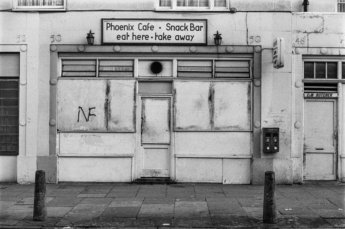 Phoenix Cafe, Chalton St, Somers Town, Camden, 1987