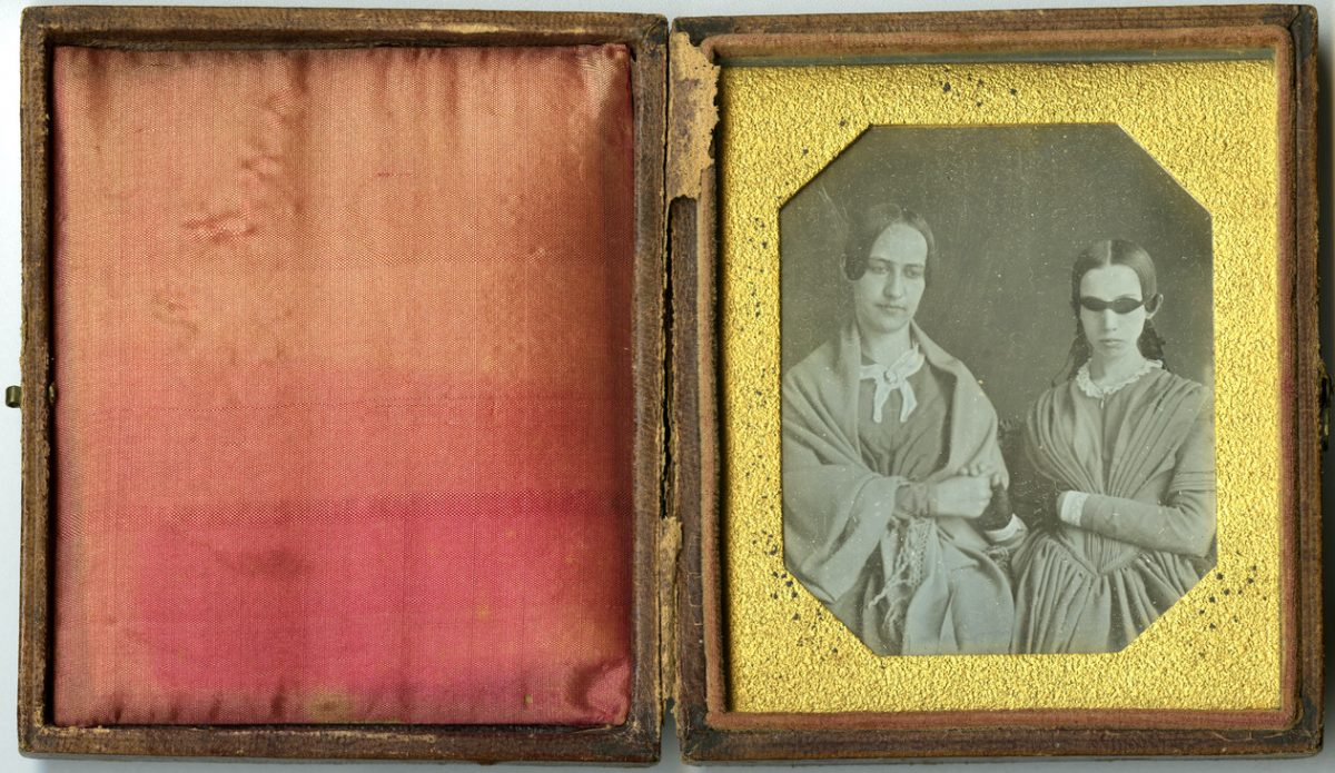 Daguerreotype of blind woman