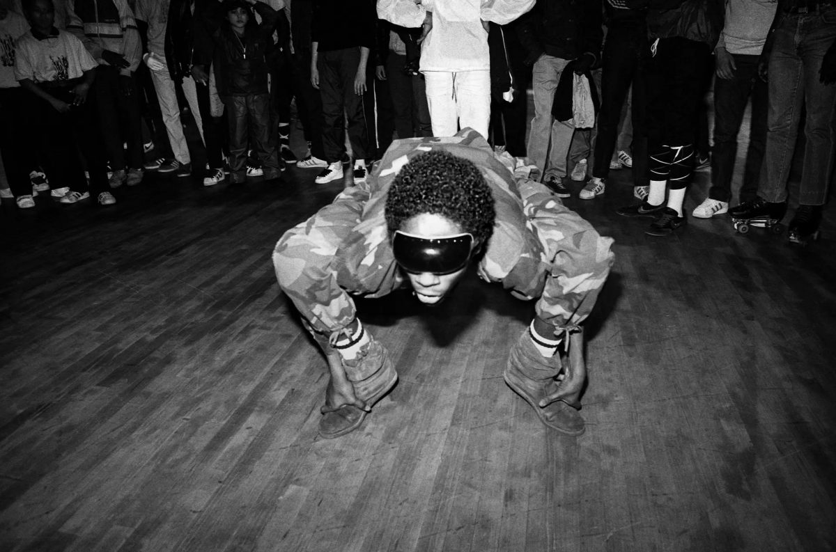 Breakdancer doing the crab at the Roxy during auditions for Beat Street Beat Street was a film which, when it came out in 1984,