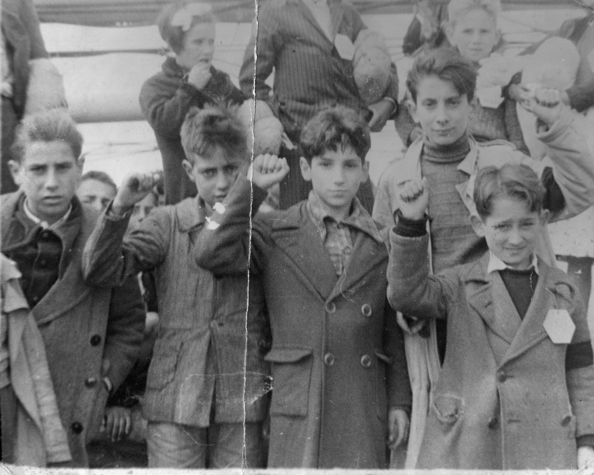 Children preparing for evacuation from Spain during the Spanish Civil War between 1936 and 1939.