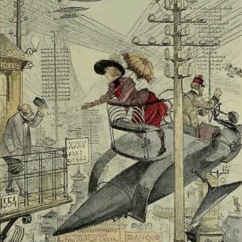 Steampunk Illustrations from Albert Robida’s Le vingtième siècle: la vie électrique (The Electric Life), 1893