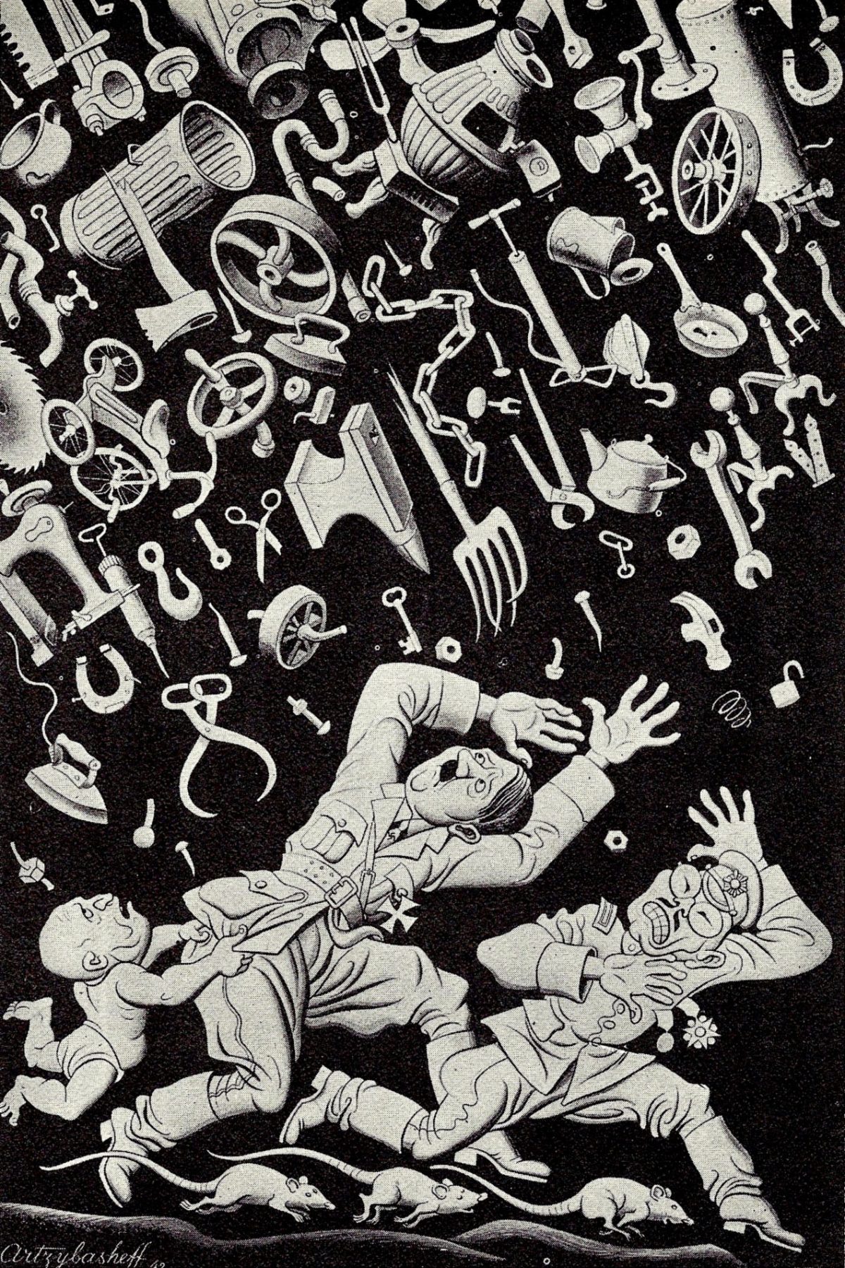 Ilustrações Anti-Nazis do Ilustrador Boris Artzybasheff Artes & contextos Boris Artzybasheff world war axis g