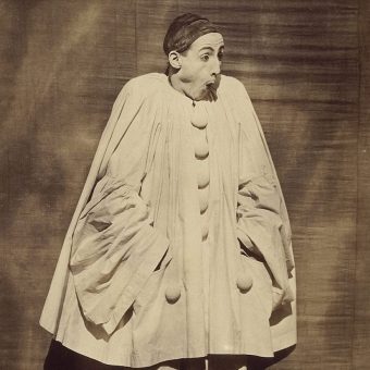Photographs of Jean-Charles Deburau as Pierrot in 1855 by  Nadar