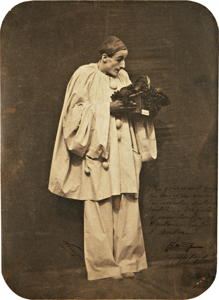 Photographs of Jean-Charles Deburau as Pierrot in 1855 by Nadar - Flashbak