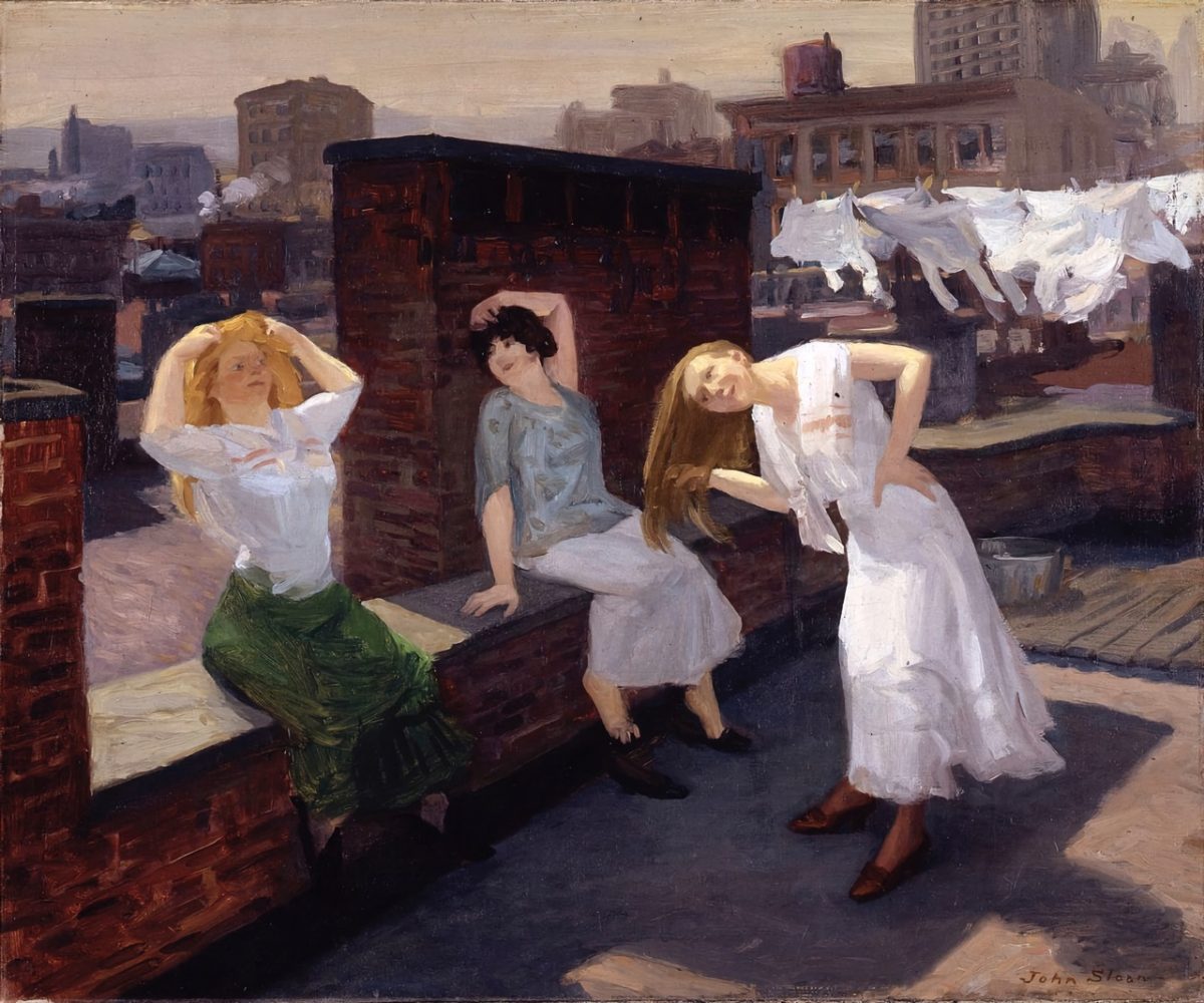 John French Sloan, Nova Iorque e a Ash Can School of Artists Artes & contextos Sunday Women Drying Their Hair John Sloan 1912 Large