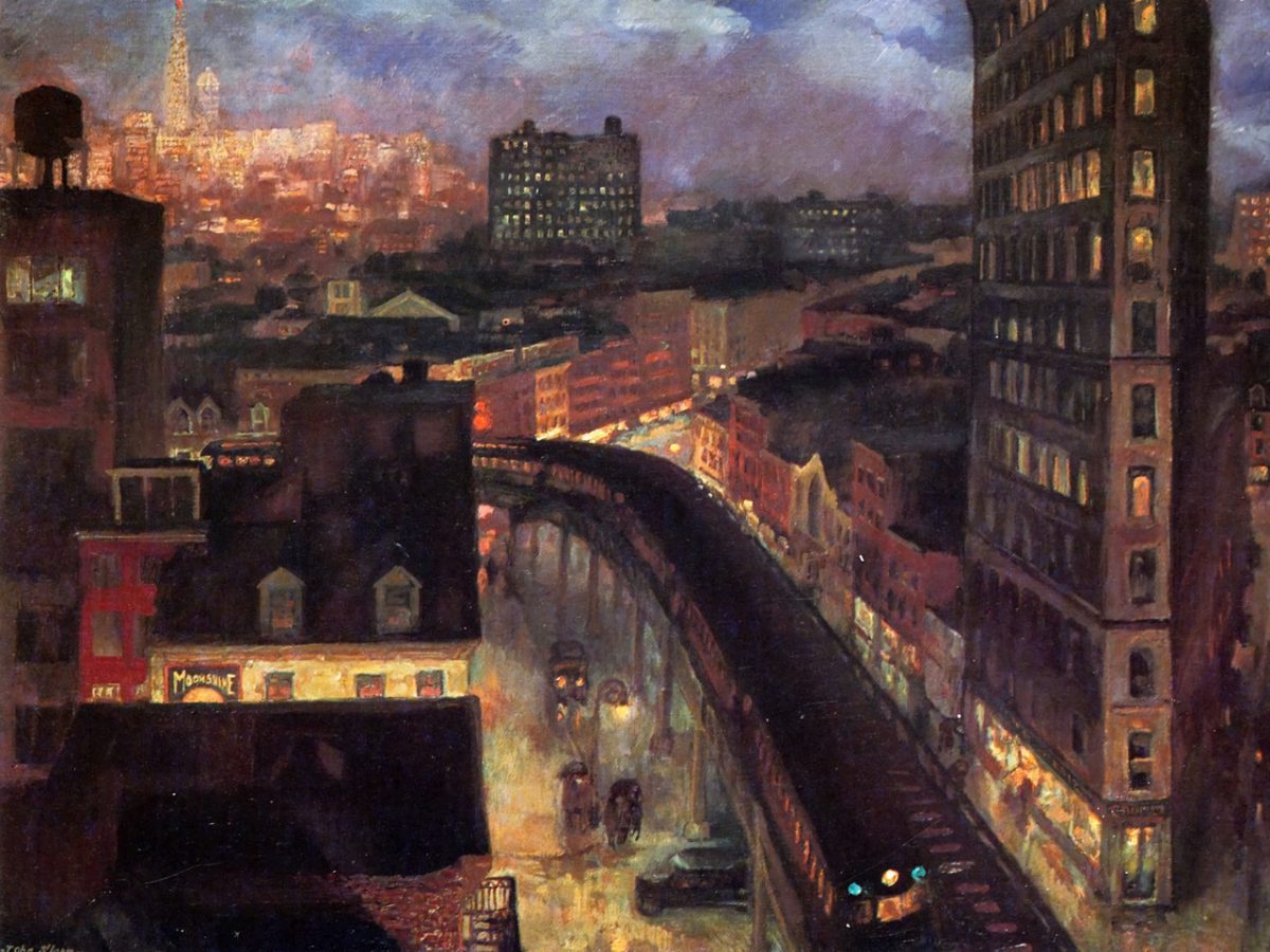 John French Sloan, Nova Iorque e a Ash Can School of Artists Artes & contextos The City from Greenwich Village John Sloane 1922 Large