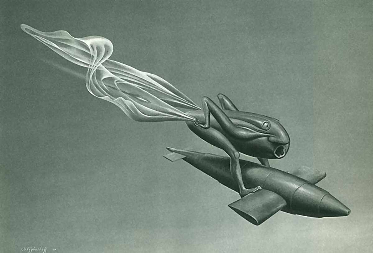 Ilustrações Anti-Nazis do Ilustrador Boris Artzybasheff WW2 ... German V 1 buzz bomb