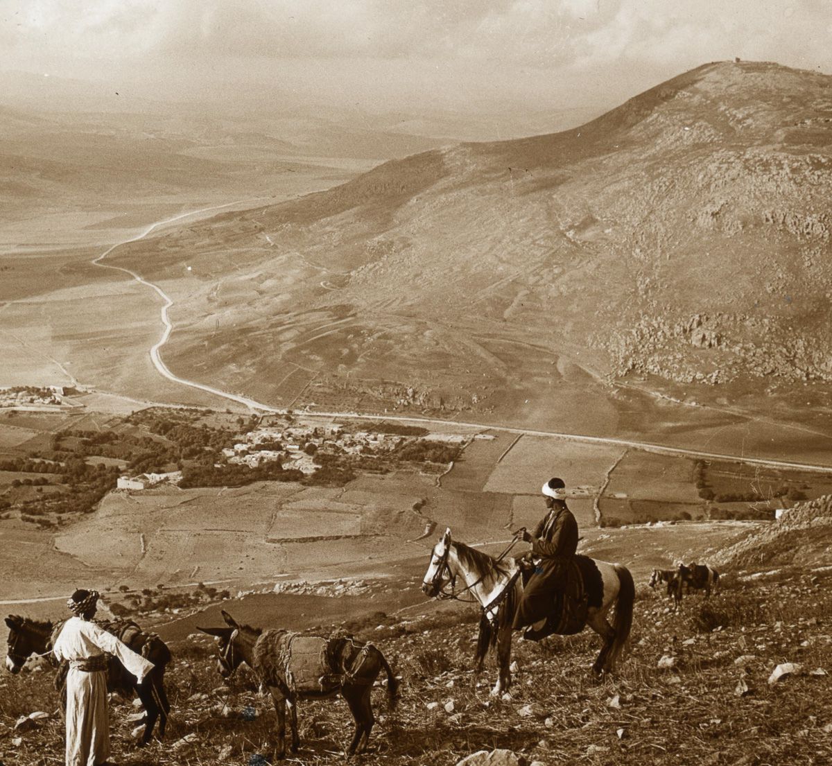 Mount Gerizim from Mount Ebal.
