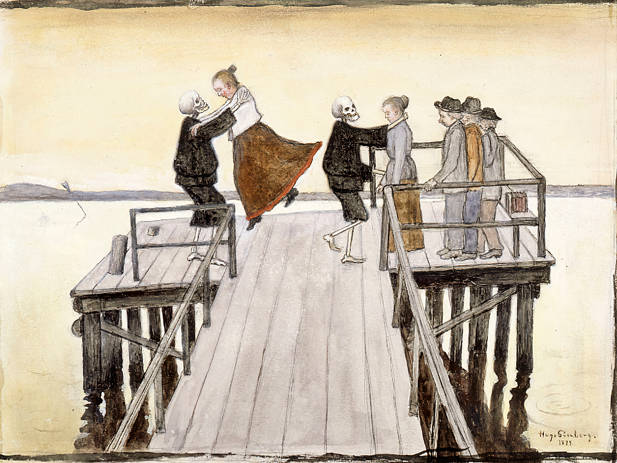 Dance on the Quay by Hugo Simberg - 1899