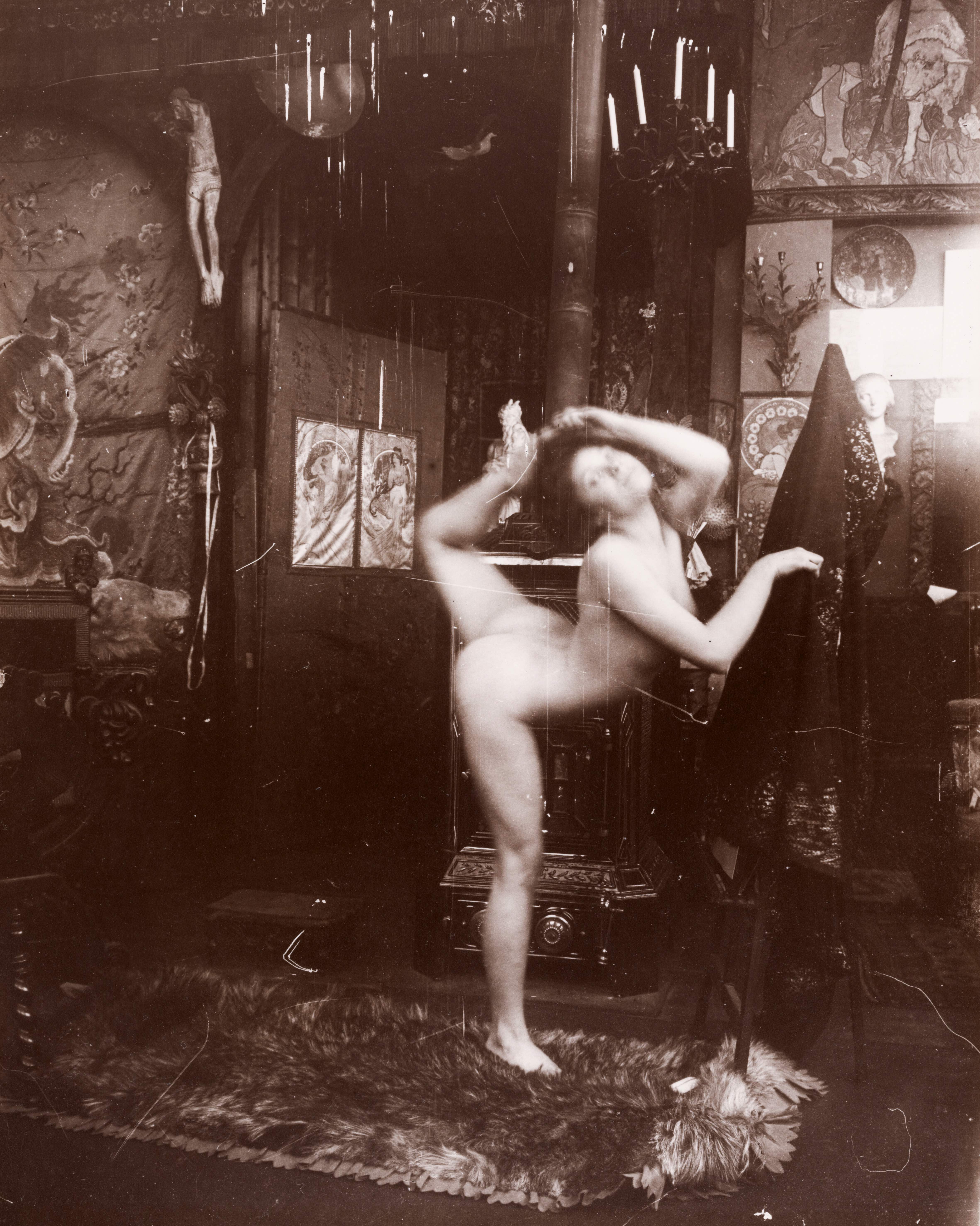 Nude Female Model as Ballerina, Paris Nude Female Model as Ballerina, Paris  by Alphonse Maria Mucha - 1901 - Flashbak