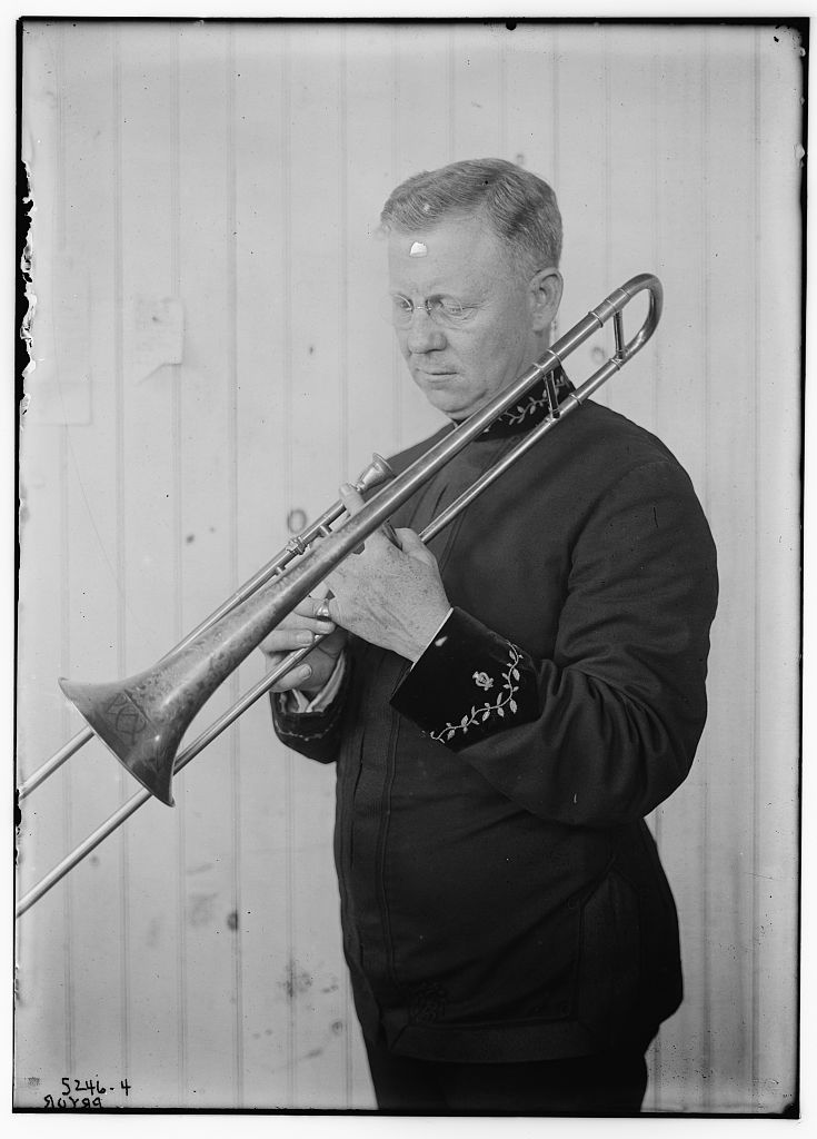 Pryor with his trombone in 1920