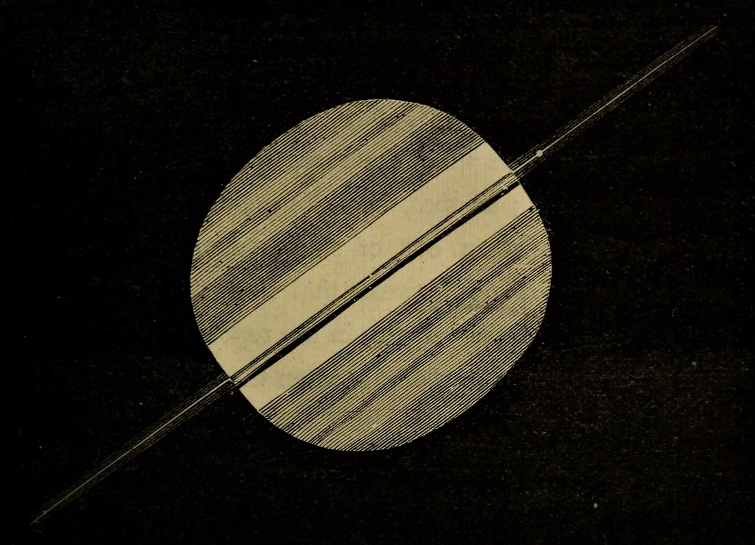 'The Planet Saturn's square-shouldered aspect' Flowers of the Sky by Richard A. Proctor (1879)