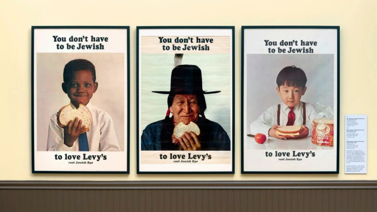 “You don’t have to be Jewish to love Levy’s real Jewish Rye” campaign (1960s).