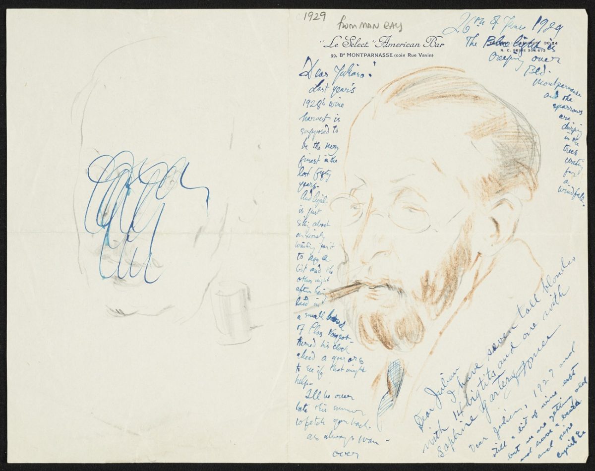 This Man Ray letter to painter Julian E. Levi l