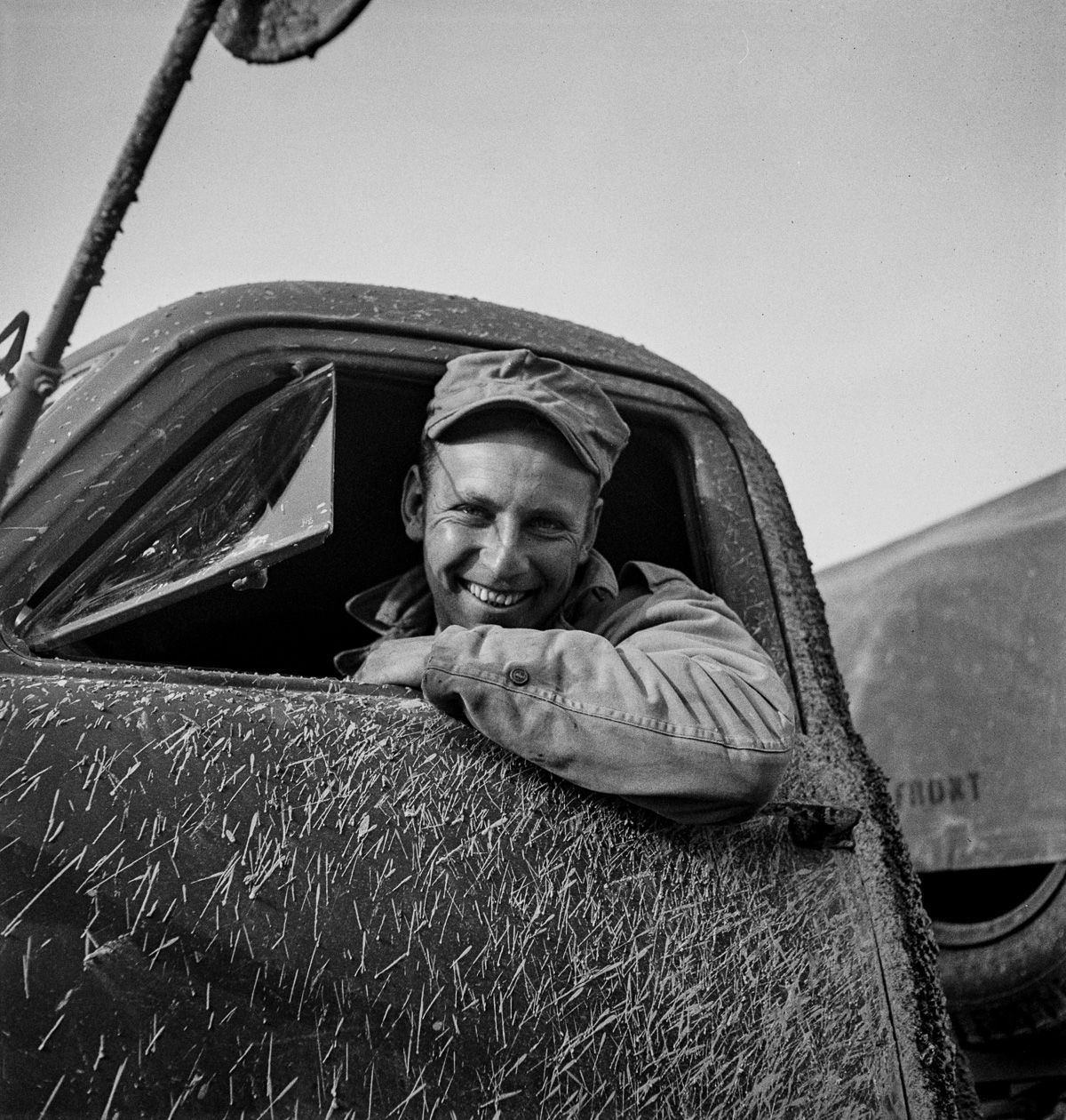 US Army trucks drivers Iran 1943