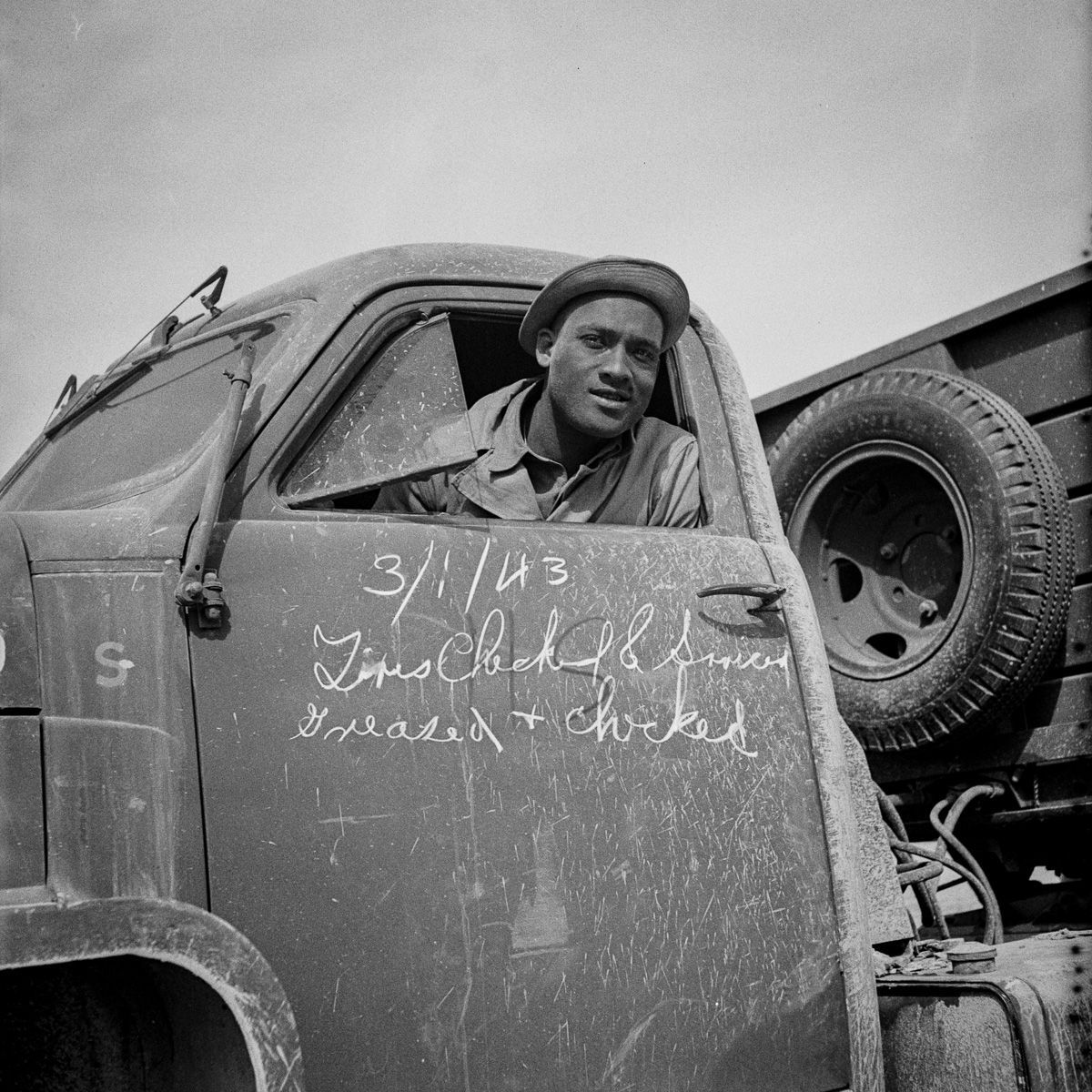 US Army trucks drivers Iran 1943