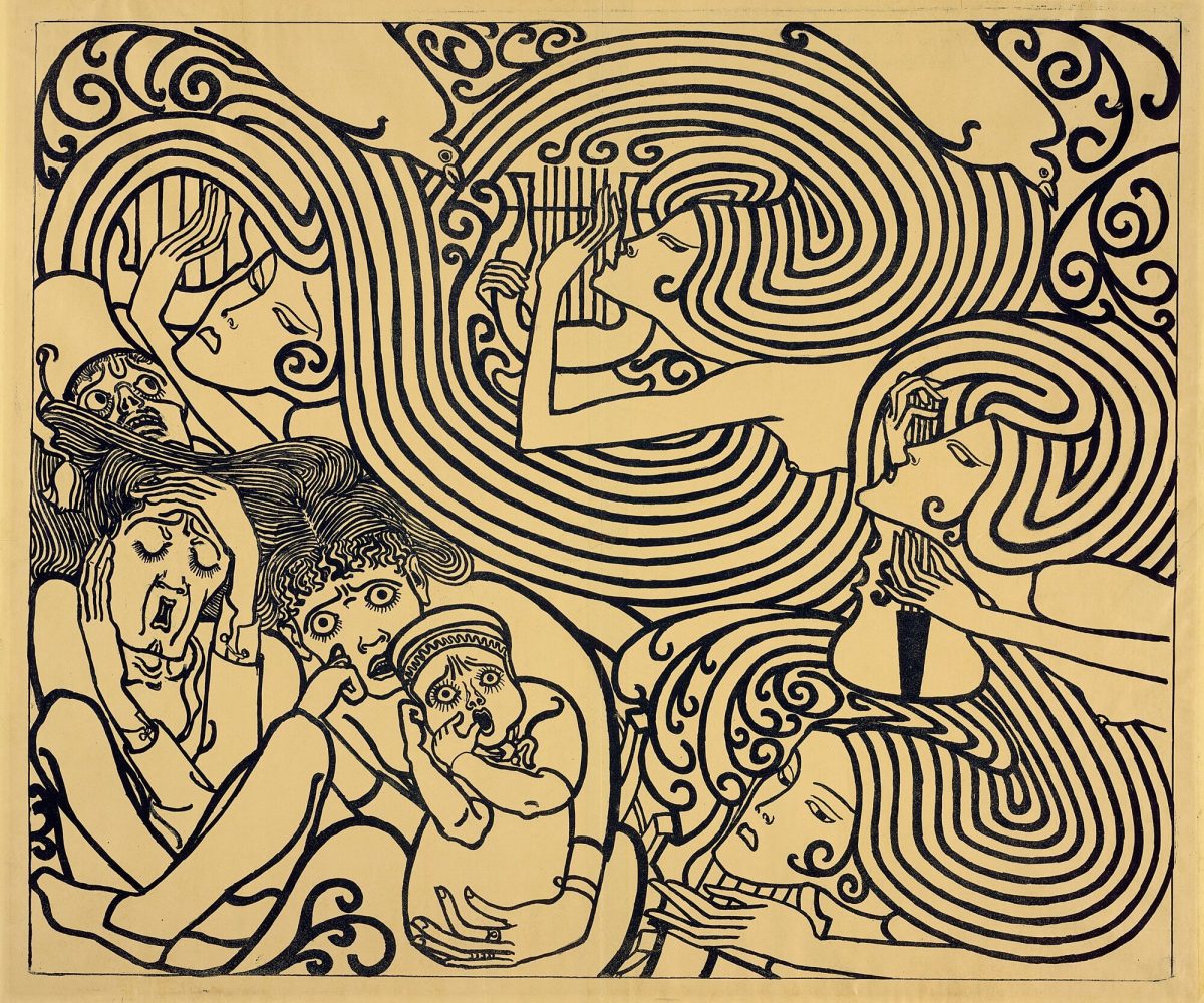 Image Design for a Poster, Wagenaar’s Cantata ‘The Shipwreck’Date- 1899 Artist- Jan Toorop 2