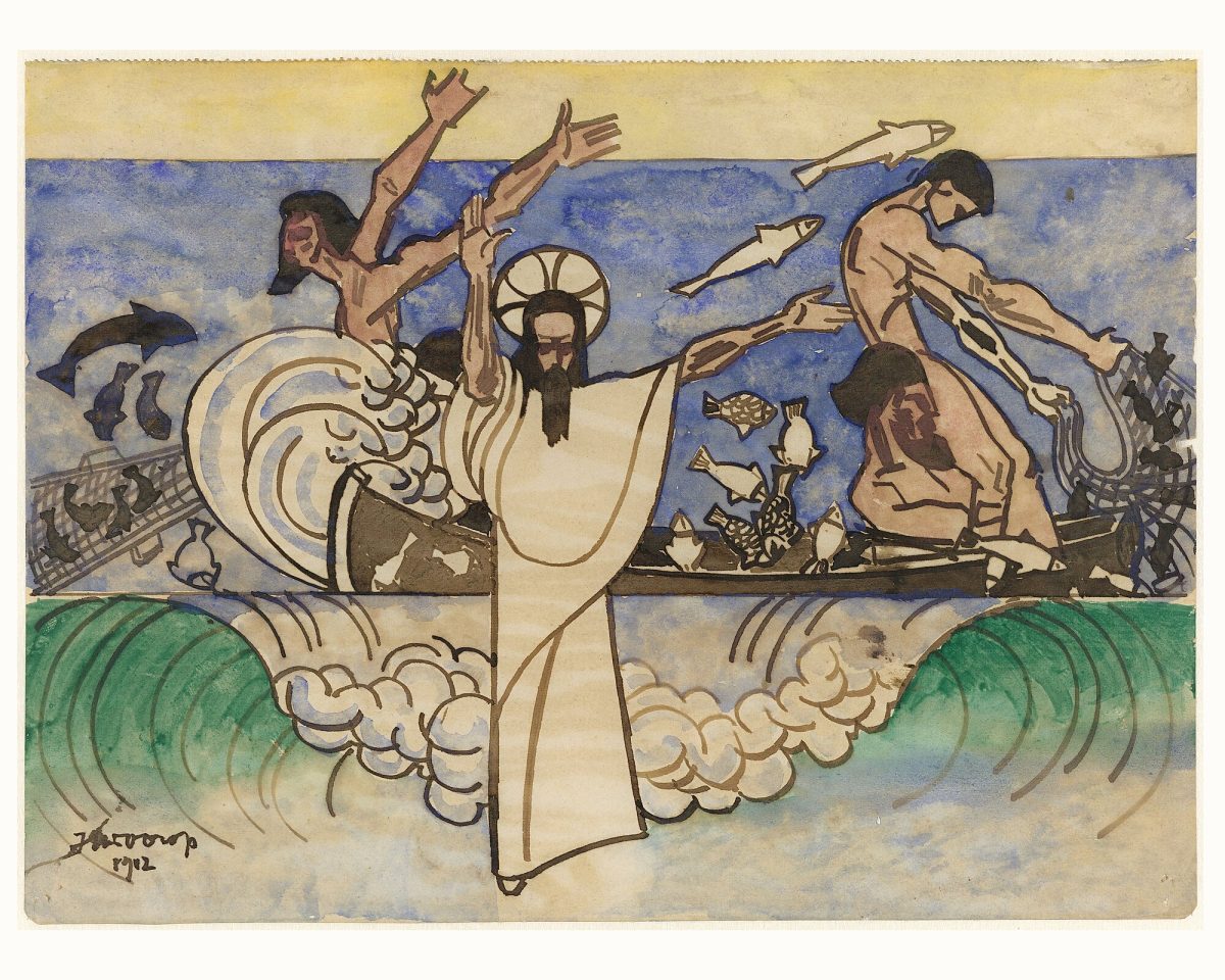 The miraculous catch of fish, Jan Toorop, 1912 