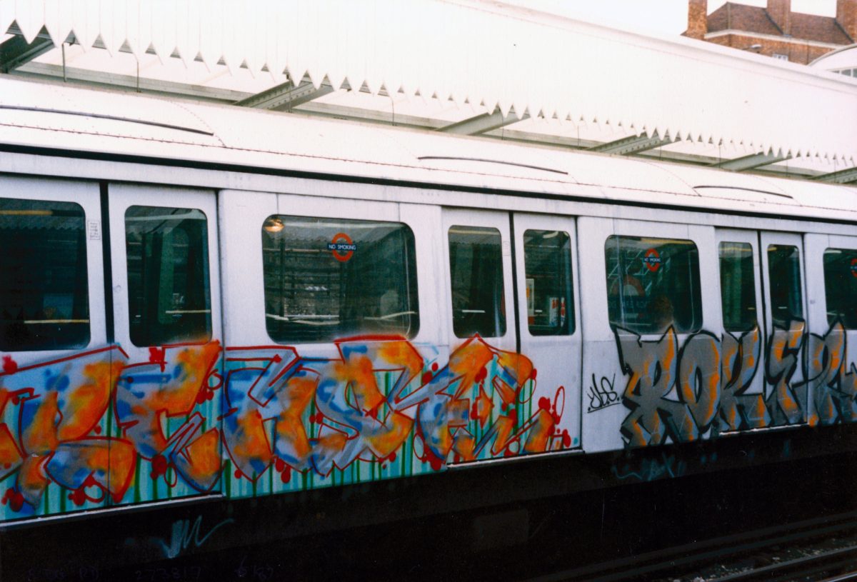 Graffiti, Train, Underground, Edgware Rd, 1987