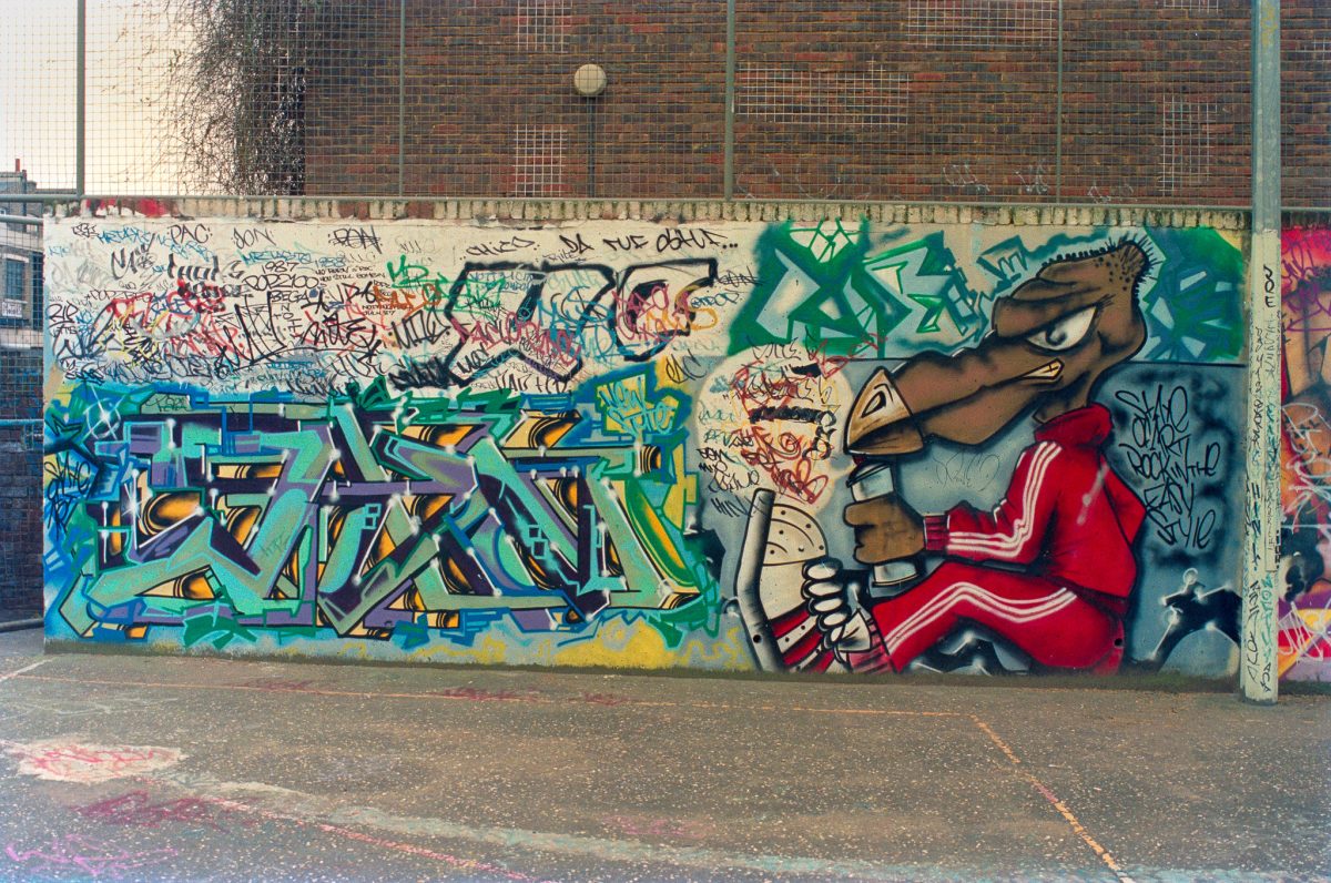 Graffiti, Wornington Rd, North Kensington, Kensington & Chelsea, 1988