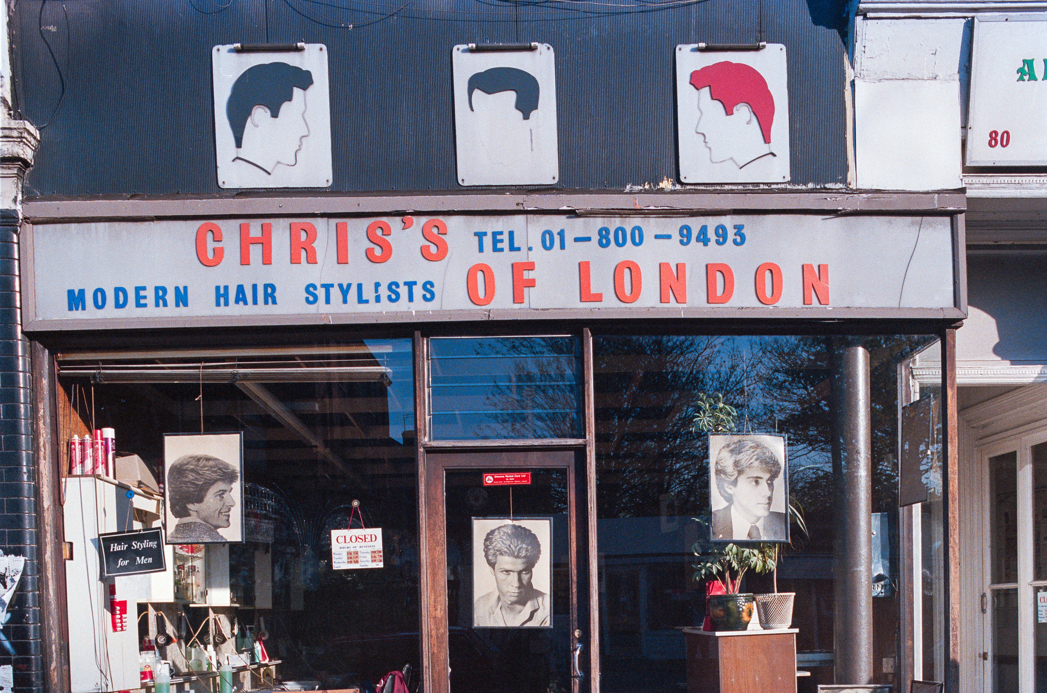 Chris's, Hairdresser, Green Lanes, Haringey, 1989, - Flashbak