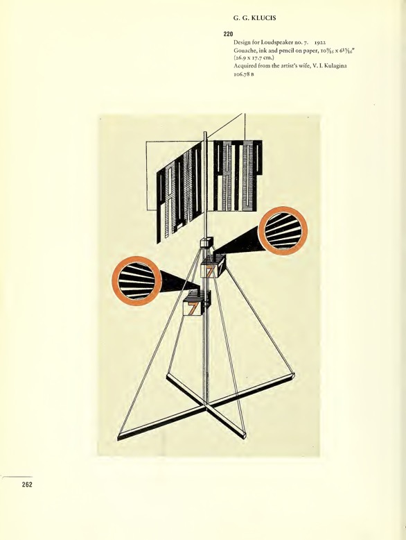 Design for Loudspeaker no. 7. 1922 by GG Klucis
