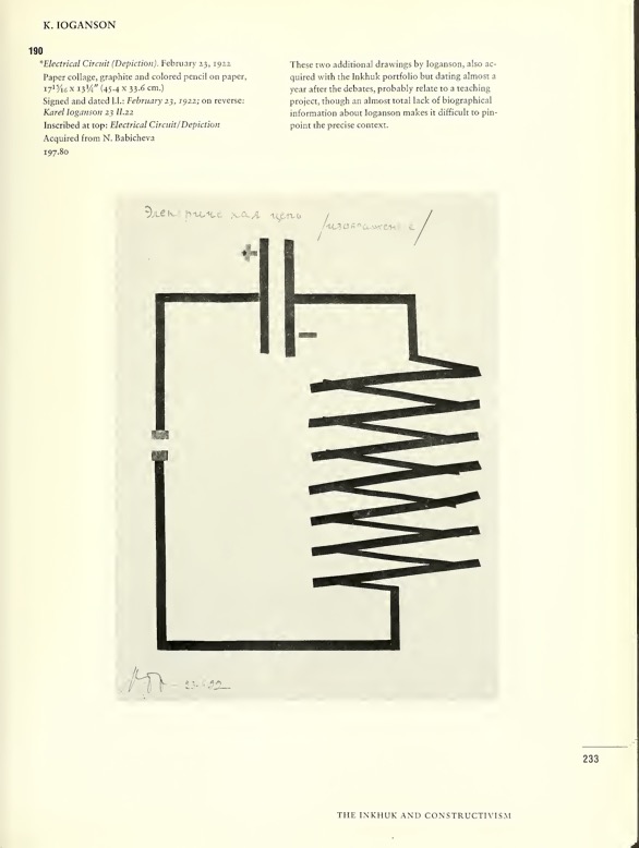 ''Electrical Circuit (Depiction). February 13, 1922 by Karel Ioganson