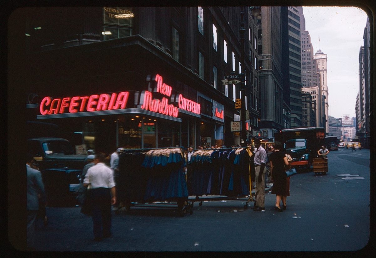 Schmattes - W 36th Street, Found Kodachrome Transparency, Photographer unknown, Date unknown, Personal:private collection of Jan Wein