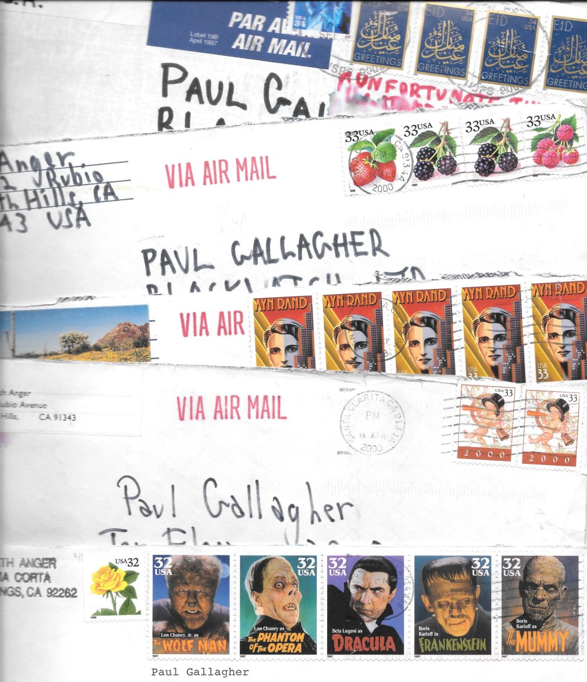 Kenneth Anger, filmmaker, art, queer, letters, Paul Gallagher