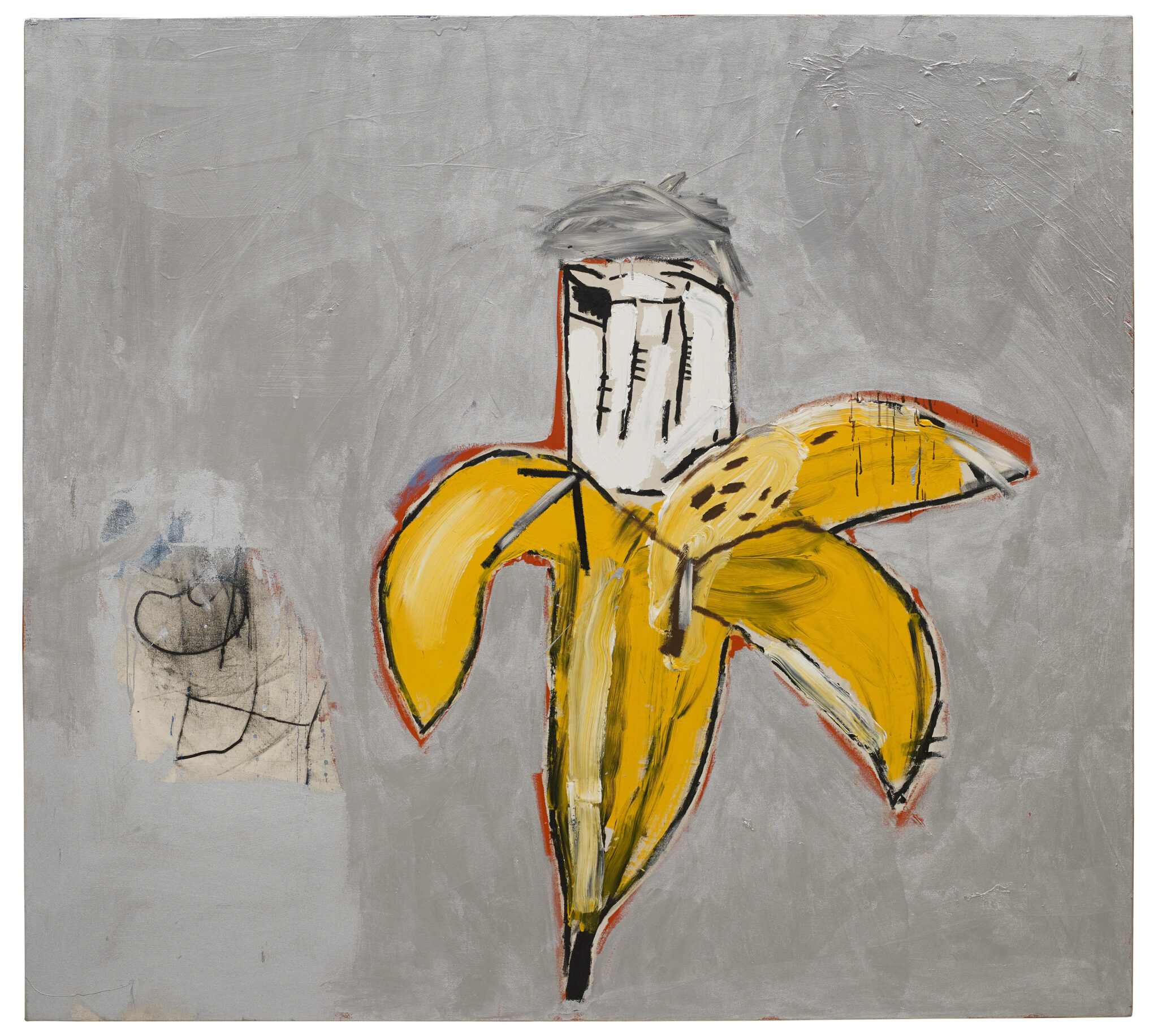 Jean-Michel Basquiat Brown Spots (Portrait of Andy Warhol as a Banana), 1984 / Brown Spots (Portrait of Andy Warhol as a Banana), 1984, Private collection. Courtesy Galerie Bruno Bischofberger, Männedorf-Zurich, Switzerland