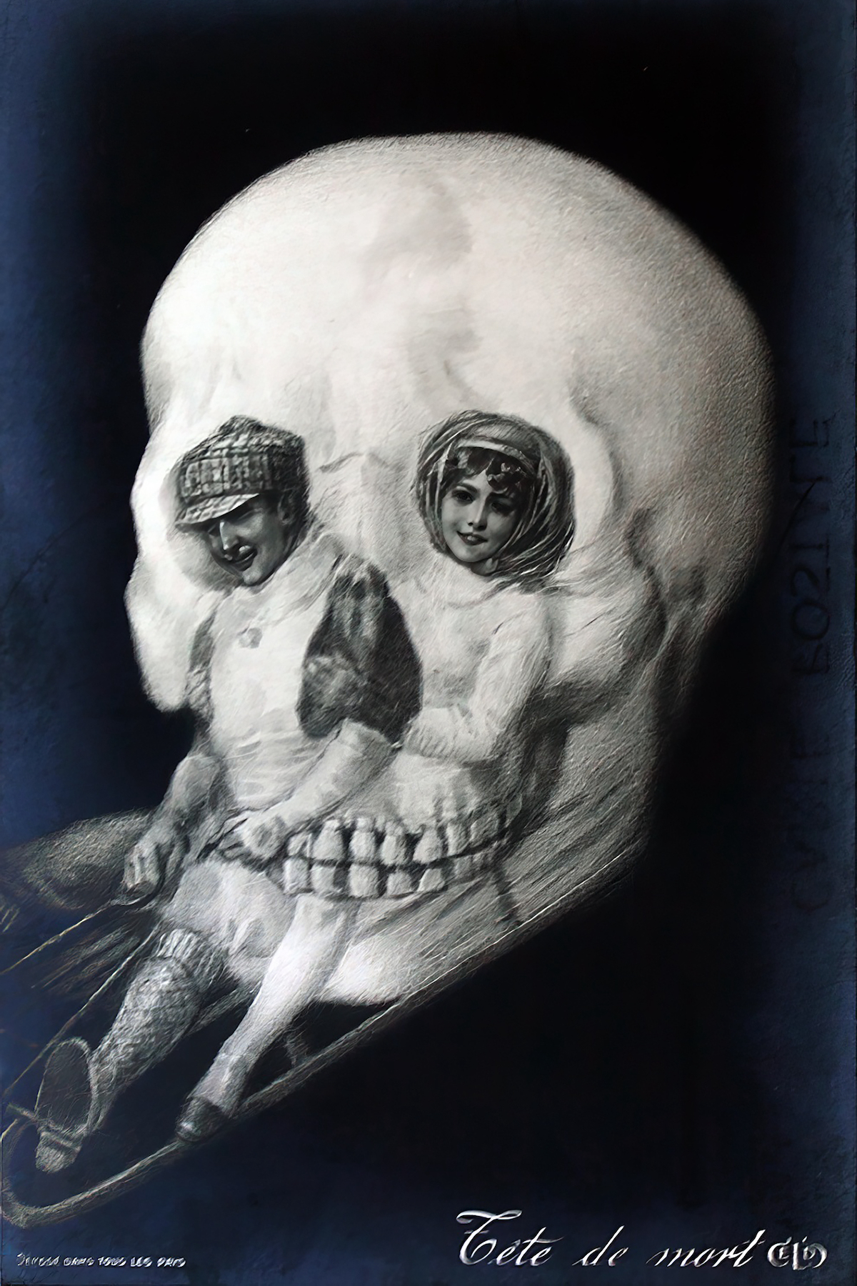 skull postcards