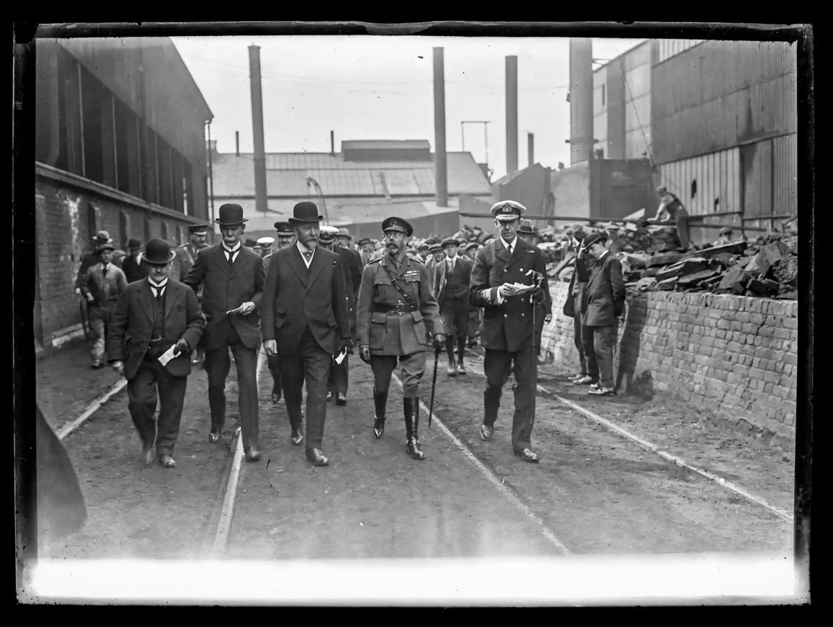 King George V visits Vickers in 1917