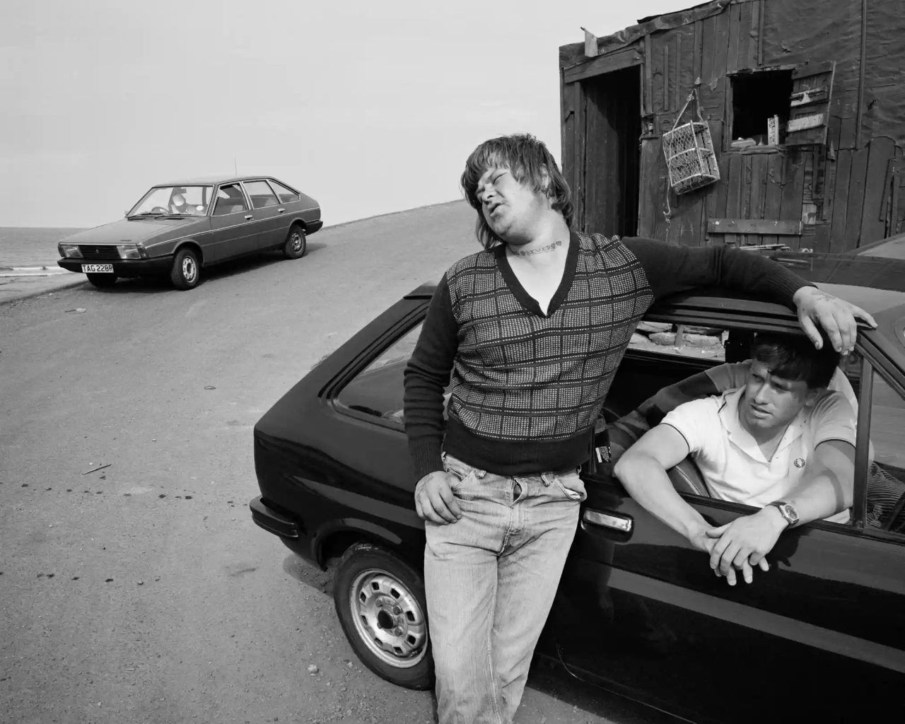 Bever taking in the early morning sun, Skinningrove, North Yorkshire, 1982
