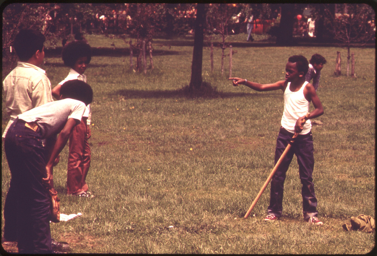 Youngsters Playing in Battery Park, on the Tip of Manhattan Island 05/1973