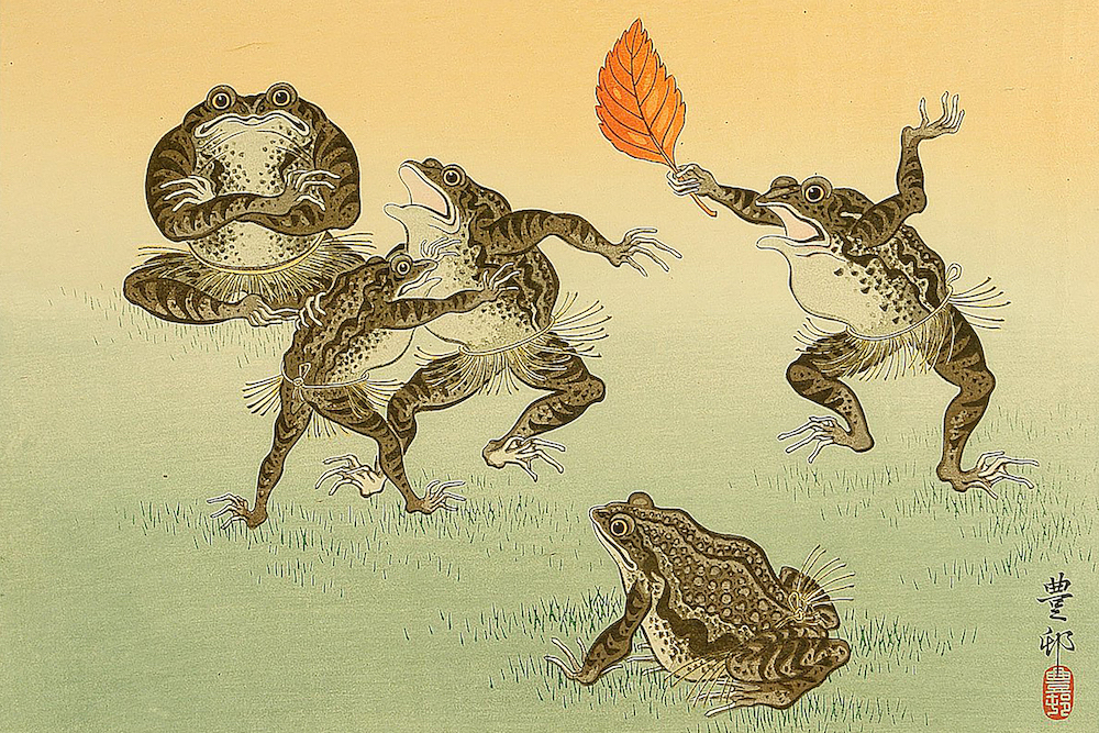 Sumō-wrestling_toads_by_Hōson 1930