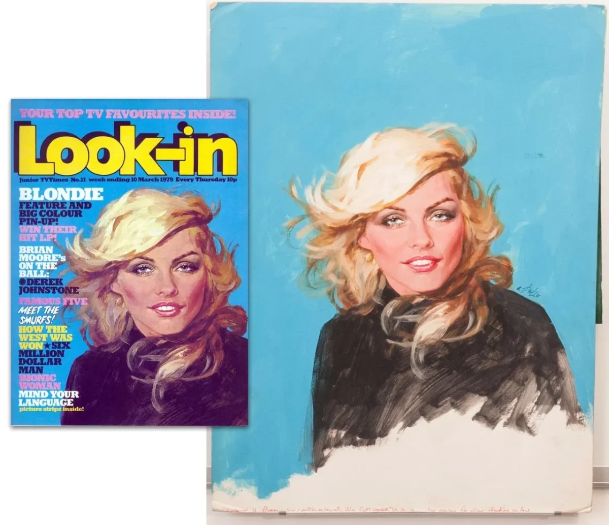 Debbie Harry by Arnaldo Putzu cover art for Look-in (10 March 1979)