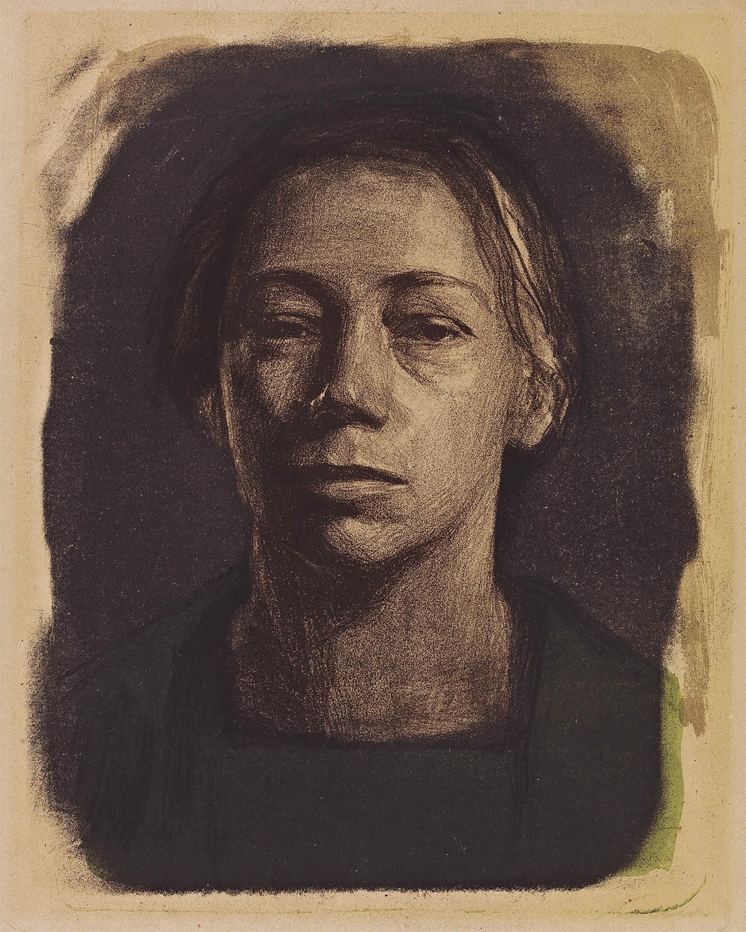 Käthe Kollwitz, Self-portrait en face, 1904