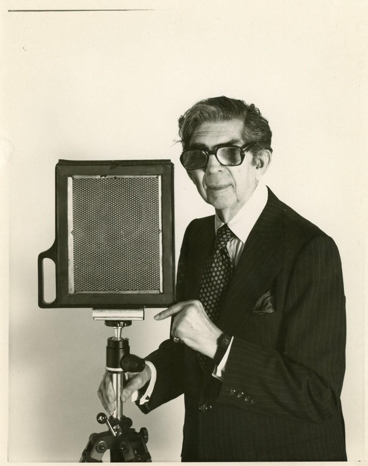 Portrait Photograph of Roger Lannes de Montebello with CrystalChrome 3D Camera, 1984