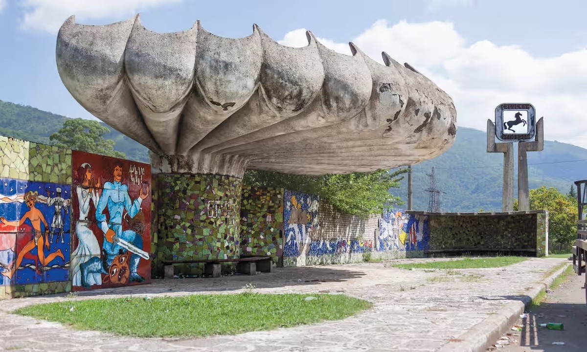 A bus stop in Pitsunda, Abkhazia Photograph- Christopher Herwig 2