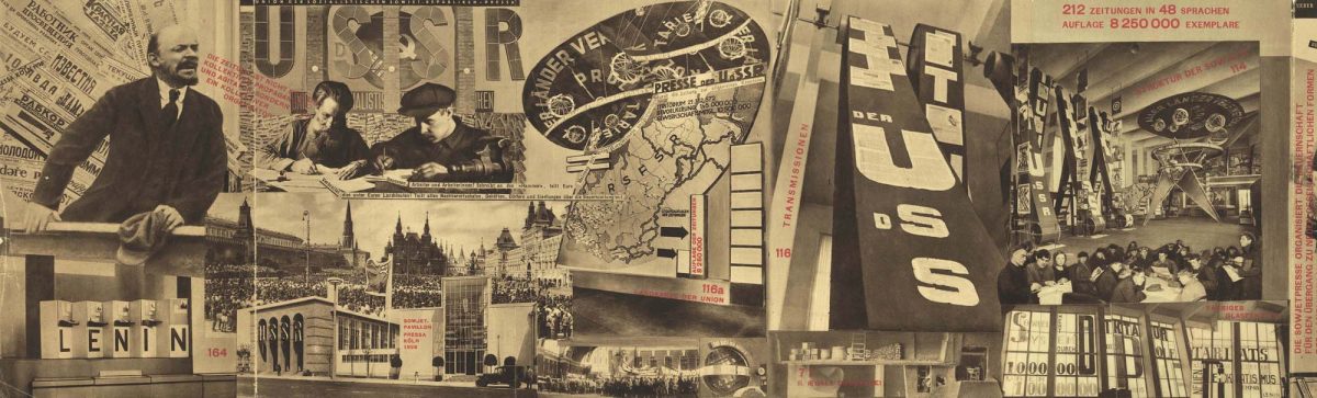 El Lissitzky (1890 1941) and Sergei Senkin (1894 1963). Photomontage from the Union of Soviet Socialist Republics: Catalogue of the Soviet Pavilion at the International Press Exhibition, Cologne 1928. Photogravure. Purchased 2016. The David King Collection at Tate