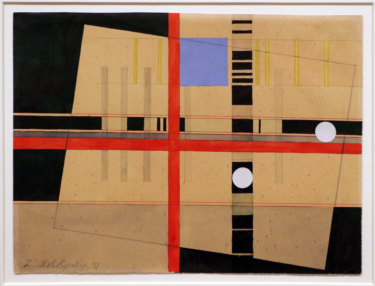 László Moholy-Nagy, croce rossa e palle bianche, 1921 (museum kunstpalast, düsseldorf)